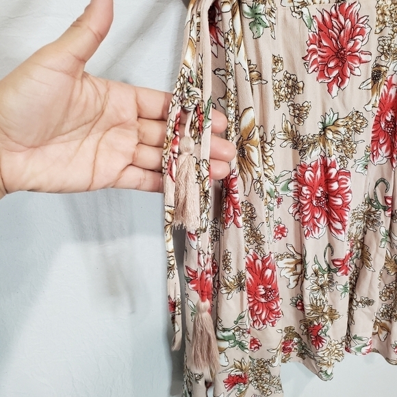 Lulus Best in Bloom Blush Floral Print Wrap Dress Size Large - Picture 5 of 13